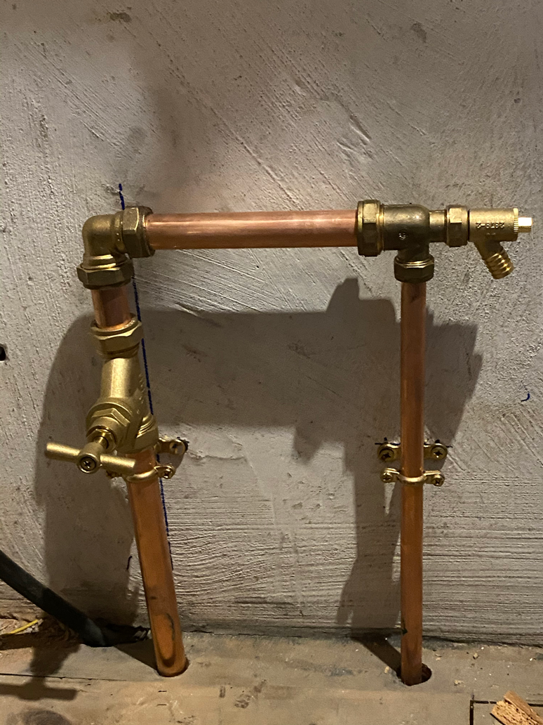 Replacement of a lead water supply pipe in surrey