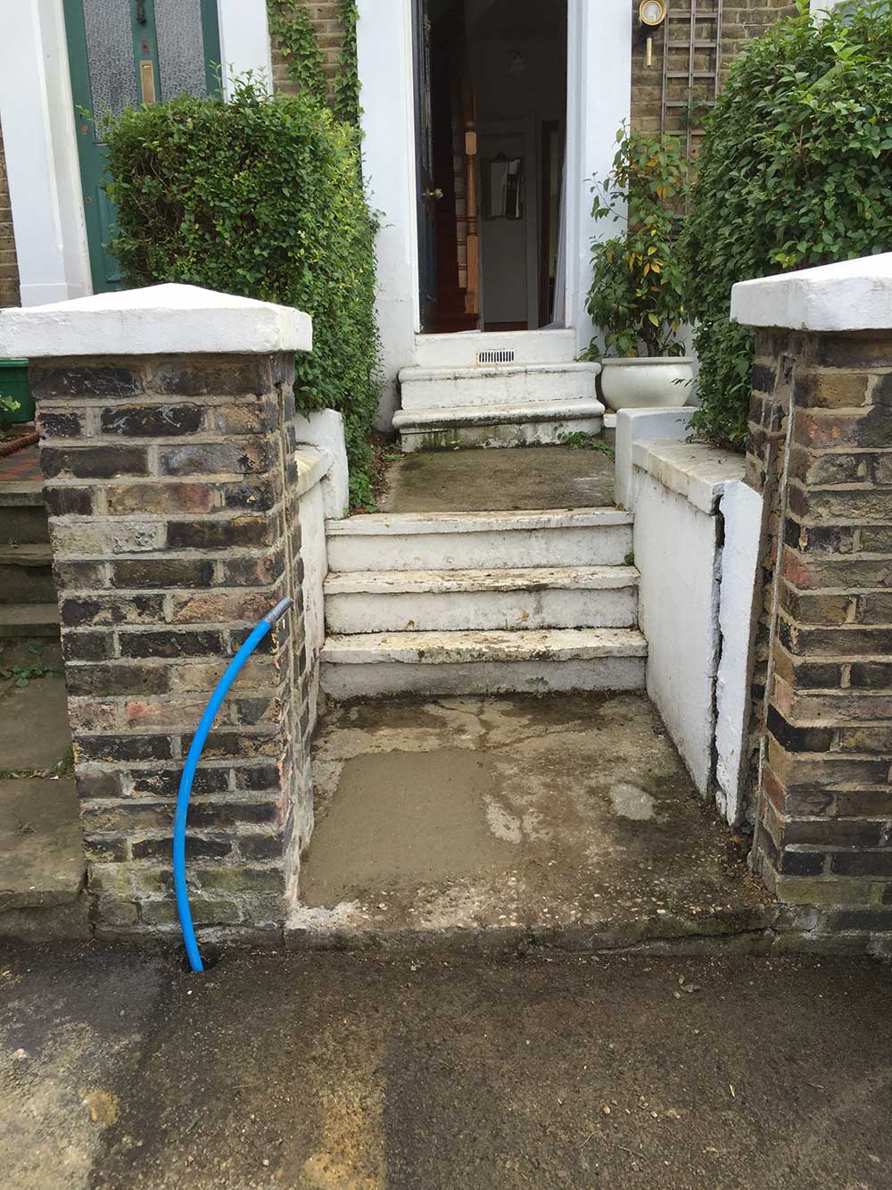 Replacement of a lead supply pipe in a Victorian London terrace house