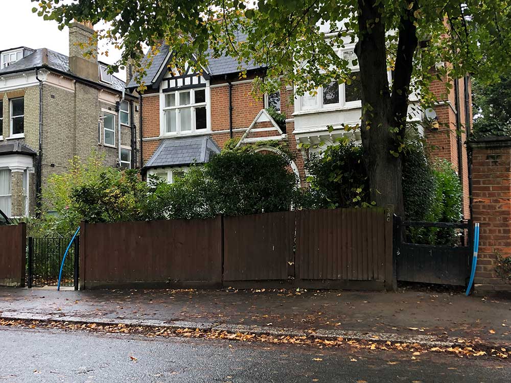 Separation of a shared water supply pipe in West london